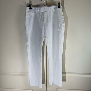 Peace of Cloth White Pull On Cropped Cotton Blend Pants XS